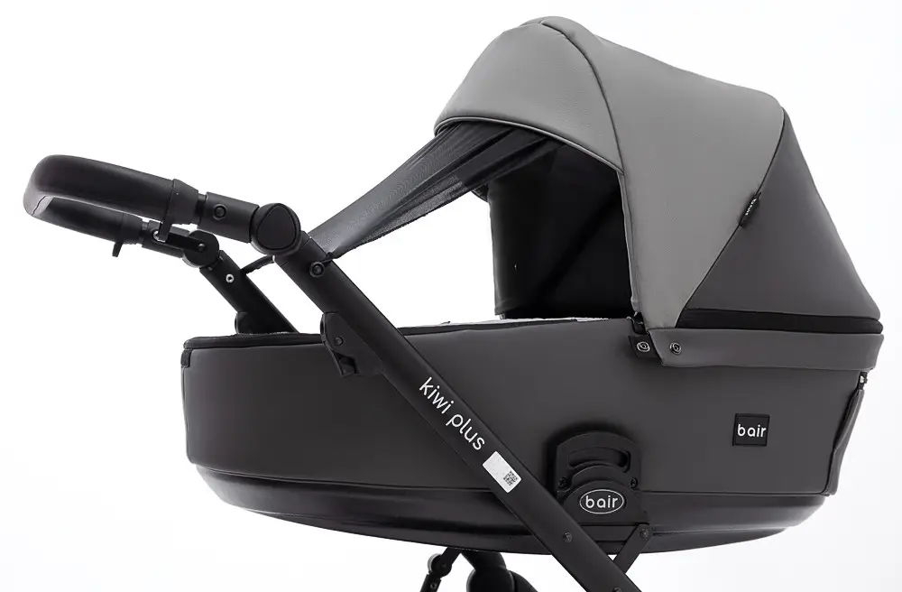 Коляска 2 в 1 Bair Kiwi Plus ECO BKP-21/15 серый/графит